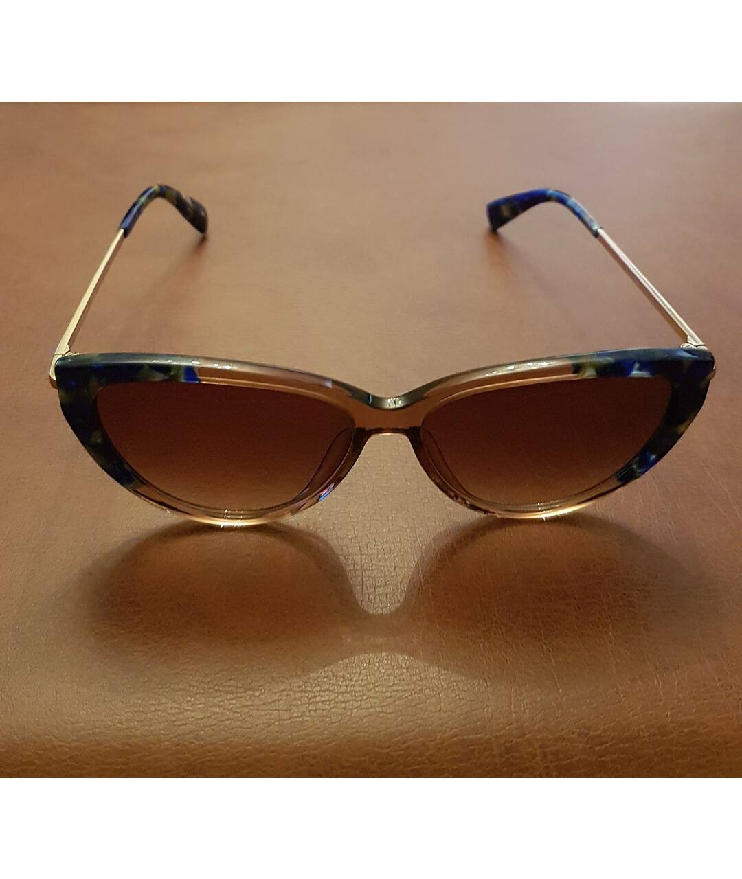LONGCHAMP Синие металлические солнцезащитные очки, фото 4