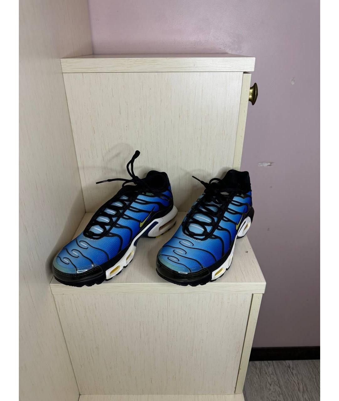 NIKE Синие текстильные низкие кроссовки / кеды, фото 2