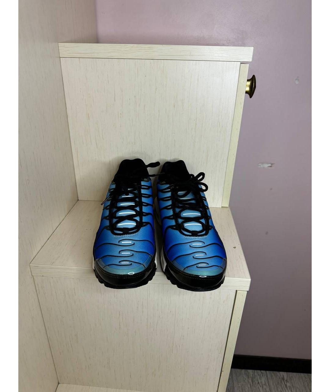 NIKE Синие текстильные низкие кроссовки / кеды, фото 3