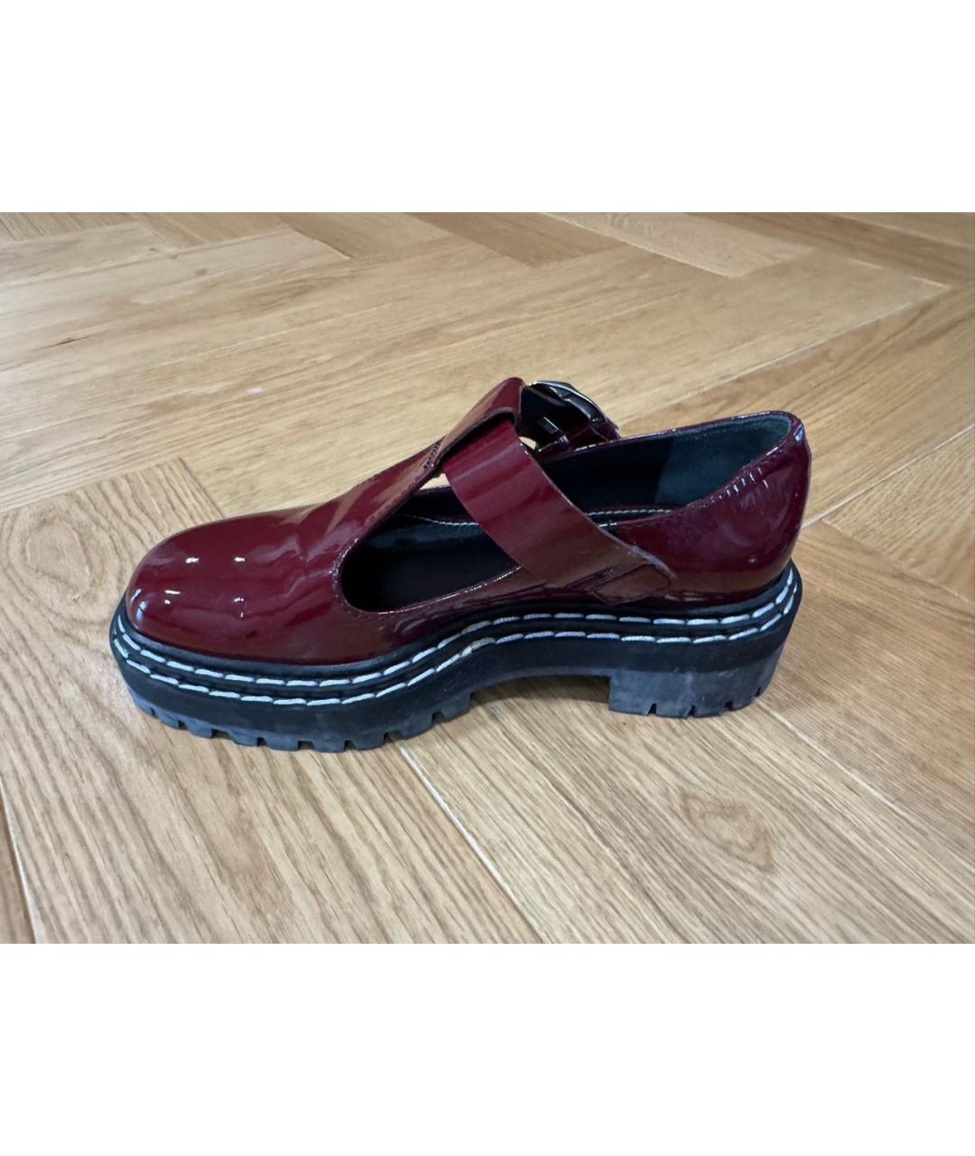 PROENZA SCHOULER Бордовые туфли из лакированной кожи, фото 5