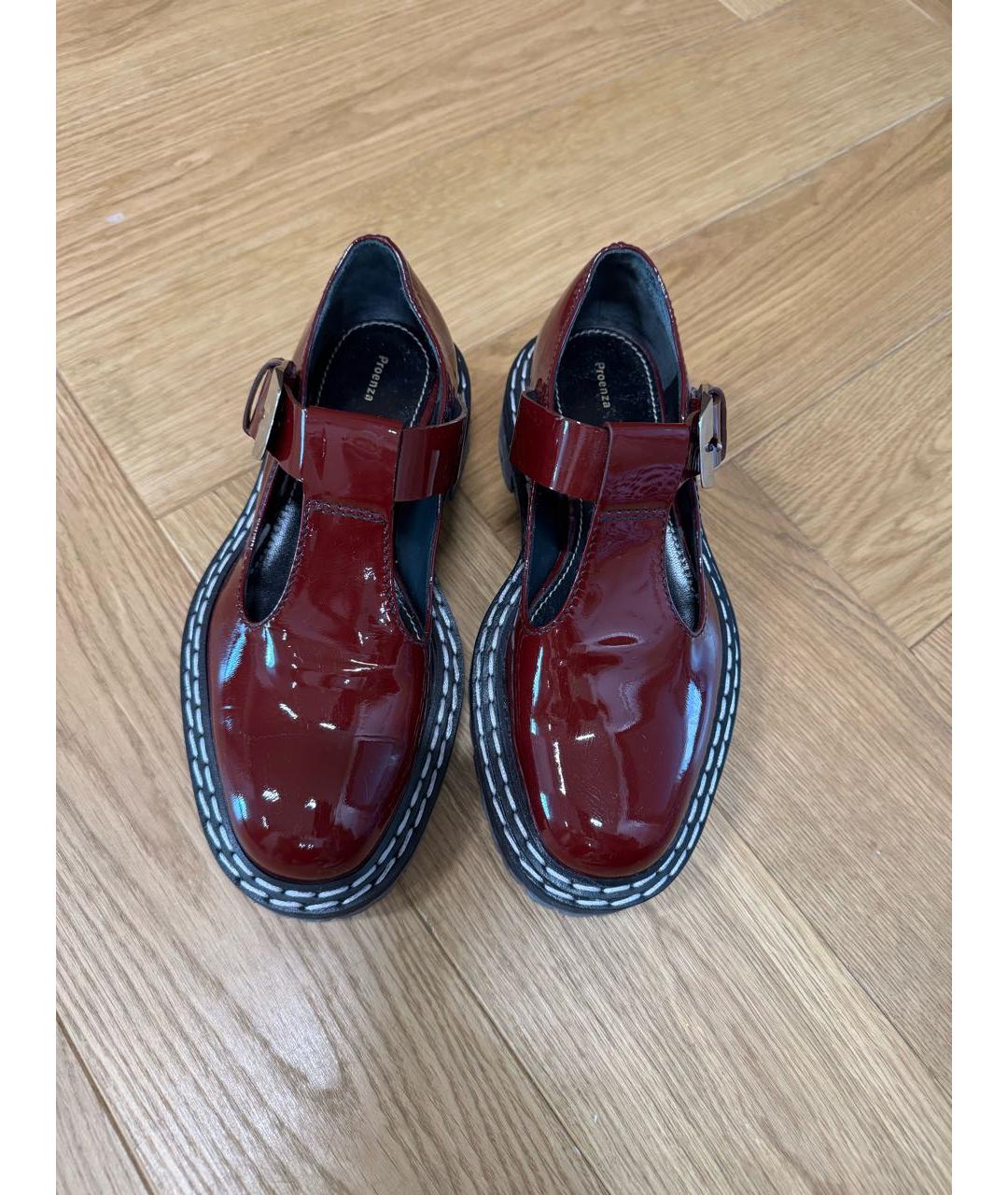 PROENZA SCHOULER Бордовые туфли из лакированной кожи, фото 3