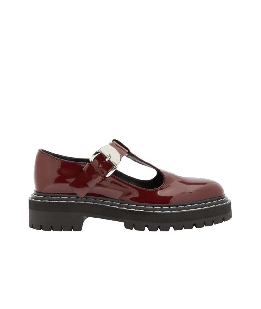 PROENZA SCHOULER Бордовые туфли из лакированной кожи, фото 1