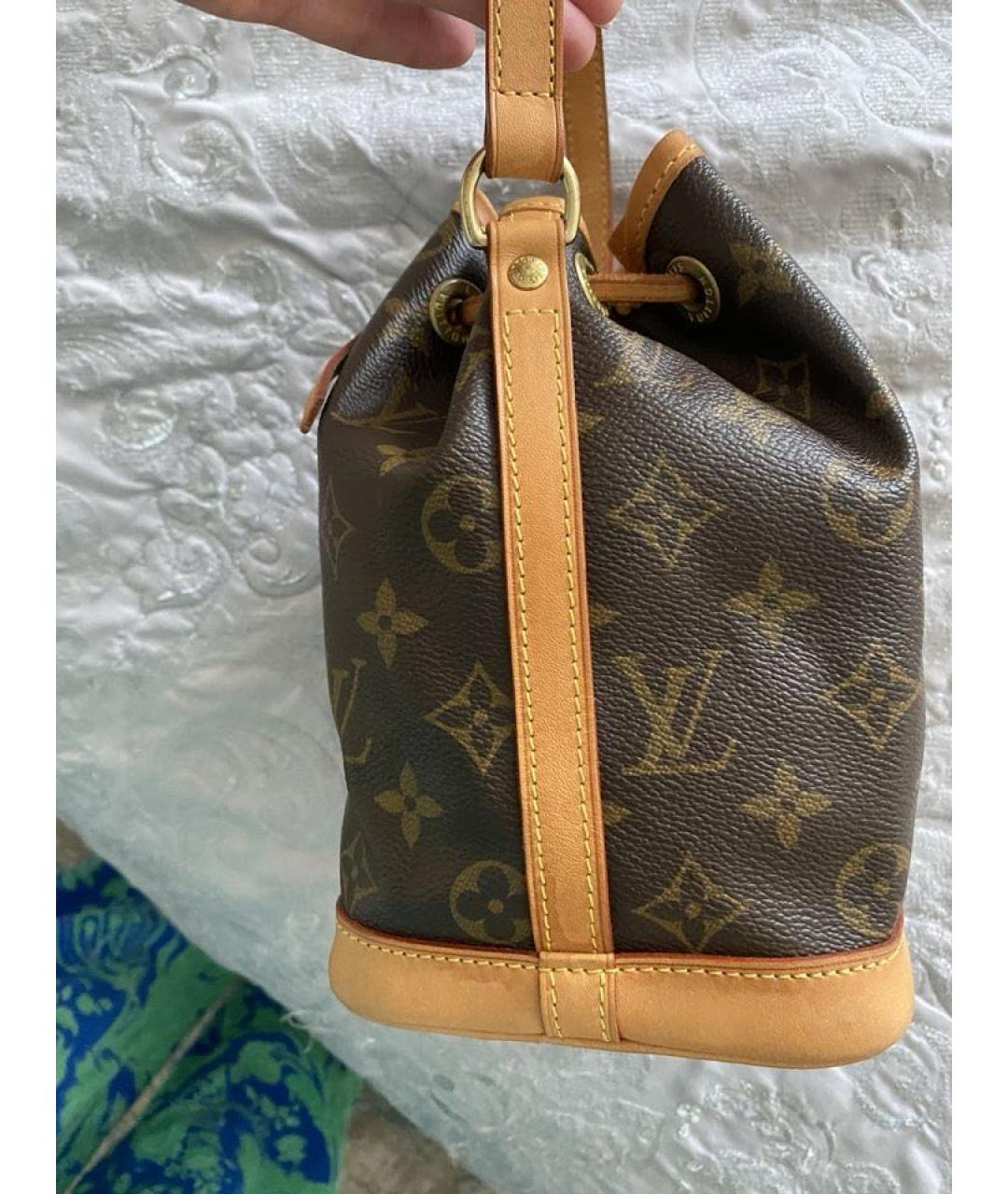 LOUIS VUITTON Коричневая кожаная сумка с короткими ручками, фото 2