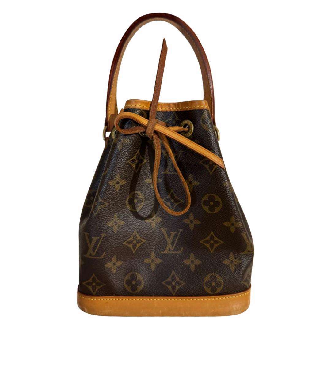 LOUIS VUITTON Коричневая кожаная сумка с короткими ручками, фото 1