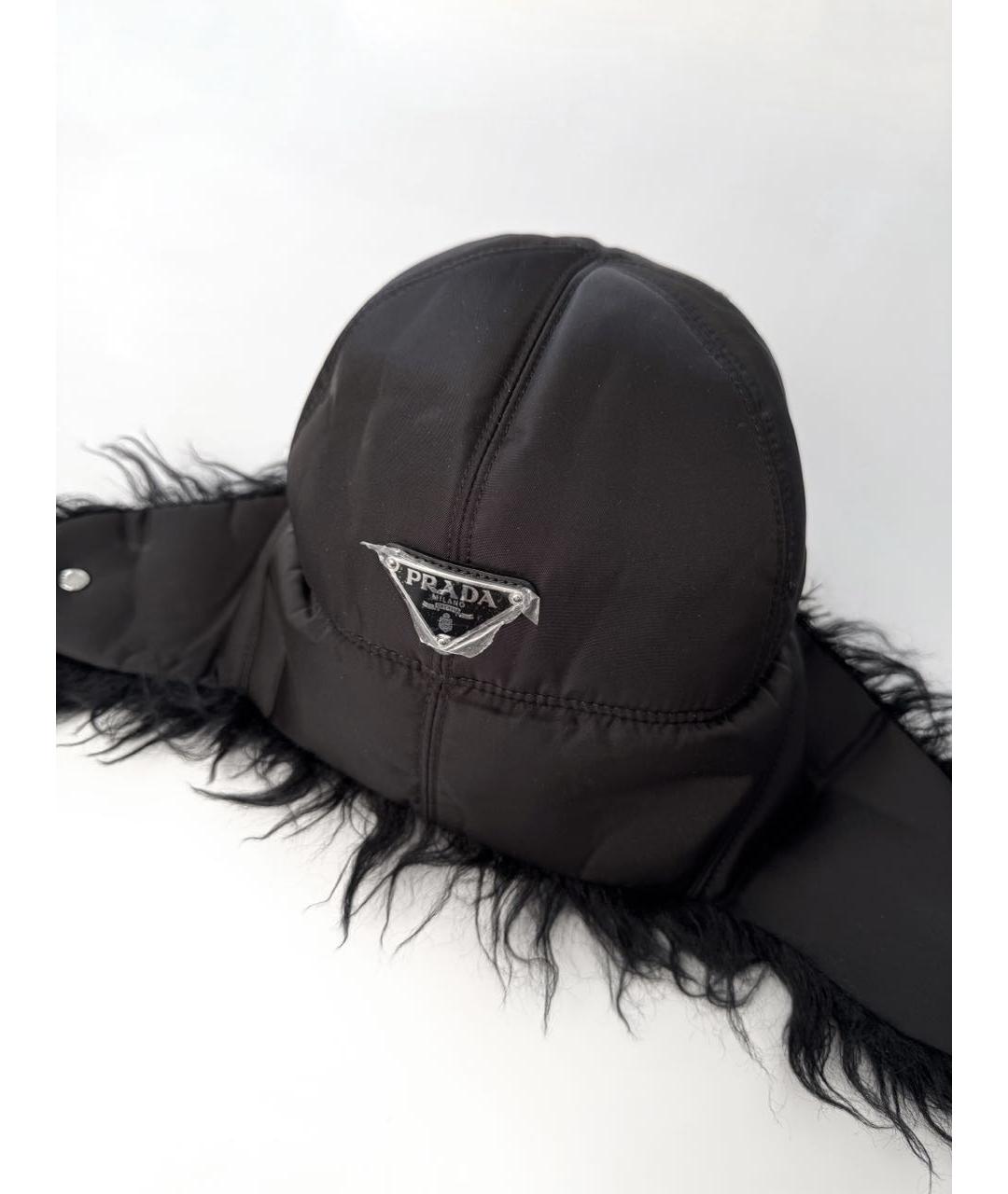 PRADA Черная шапка, фото 7
