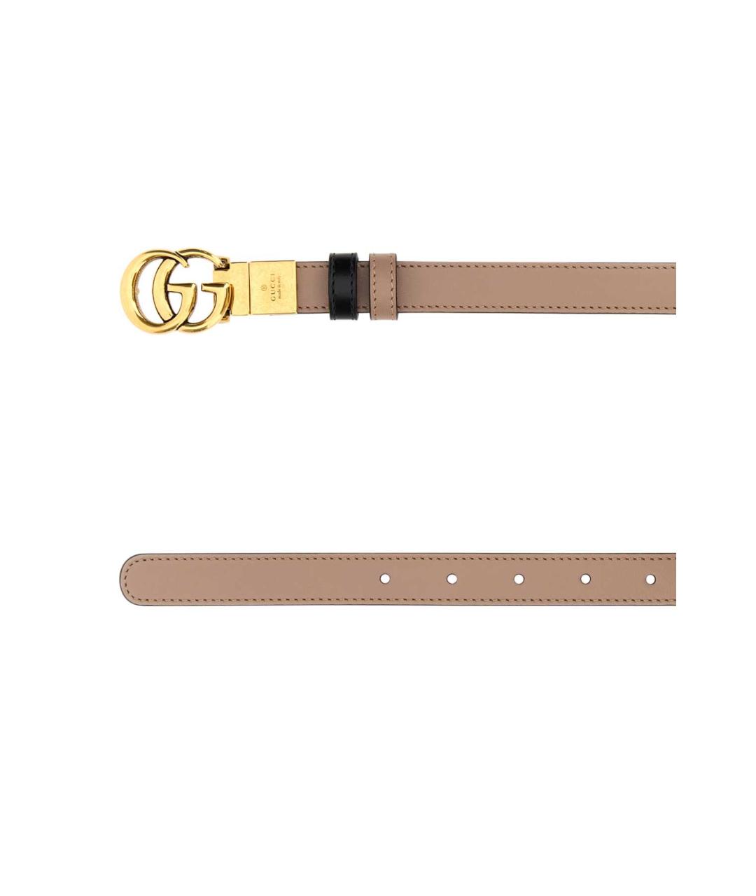 GUCCI Бежевый кожаный ремень, фото 2