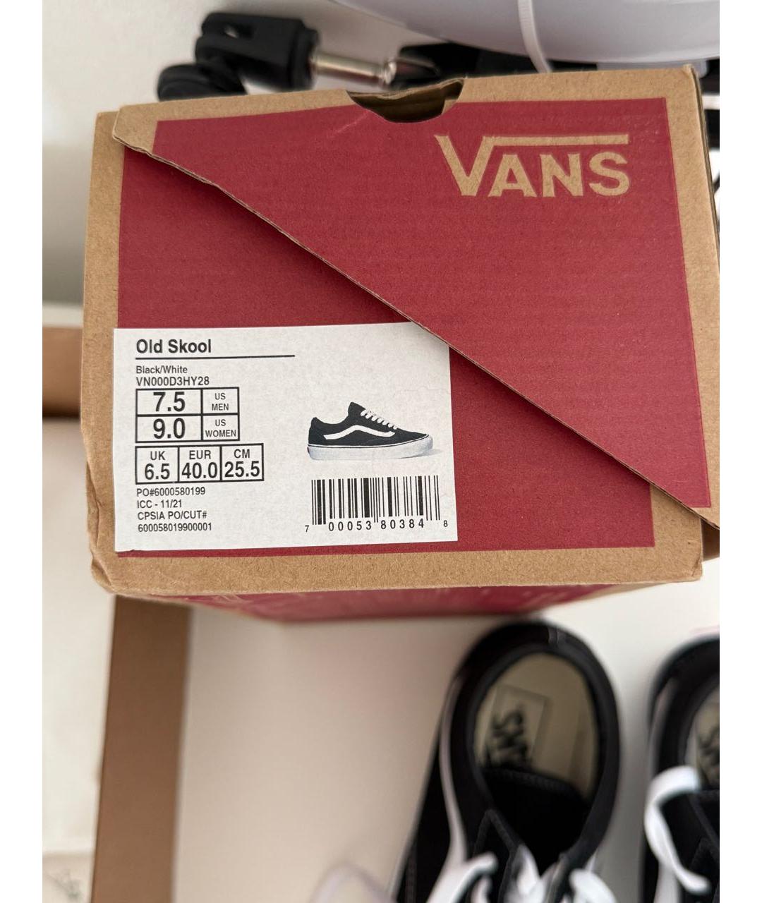 VANS Черные текстильные кеды, фото 6