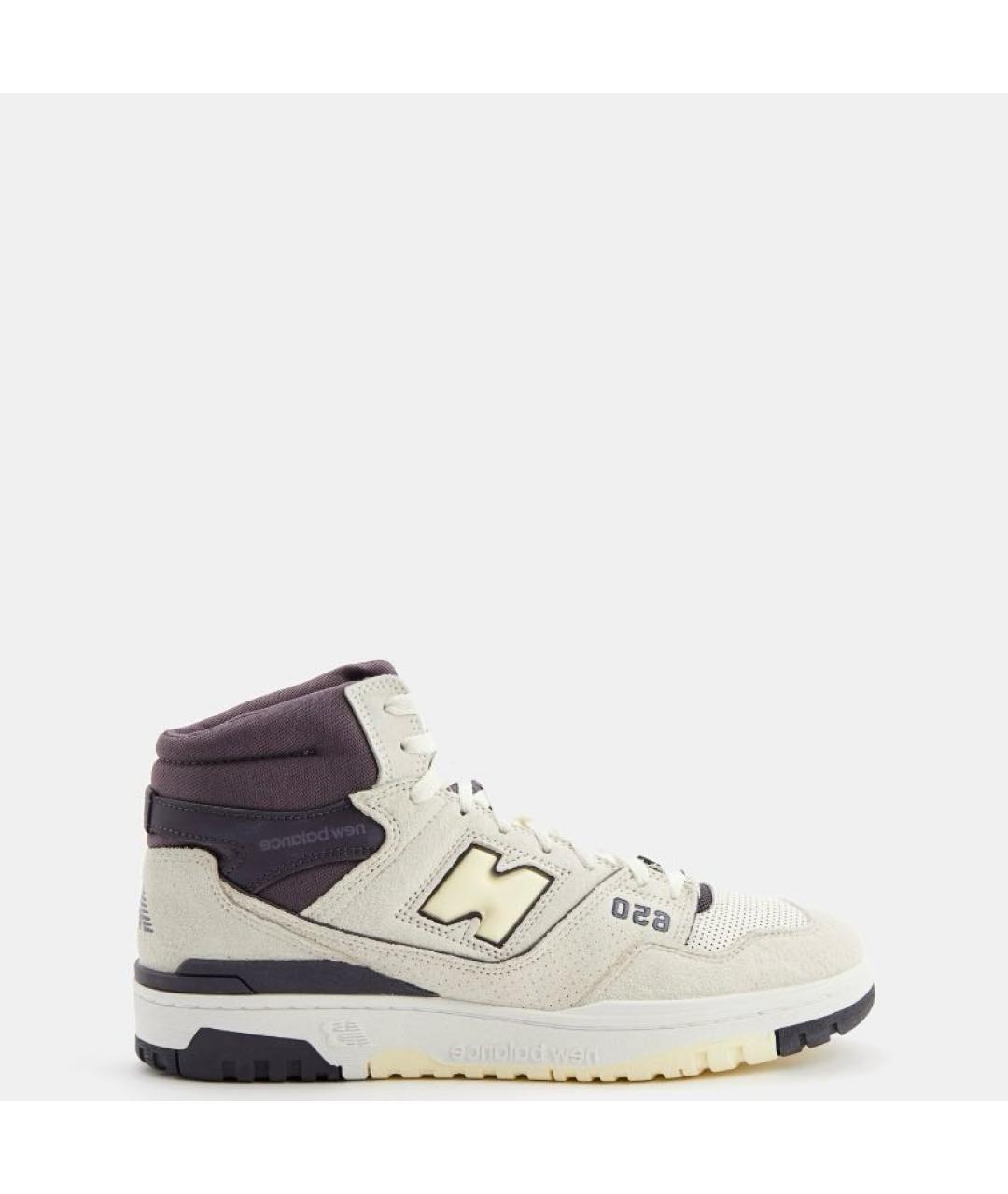 NEW BALANCE Бежевые кожаные высокие кроссовки / кеды, фото 2