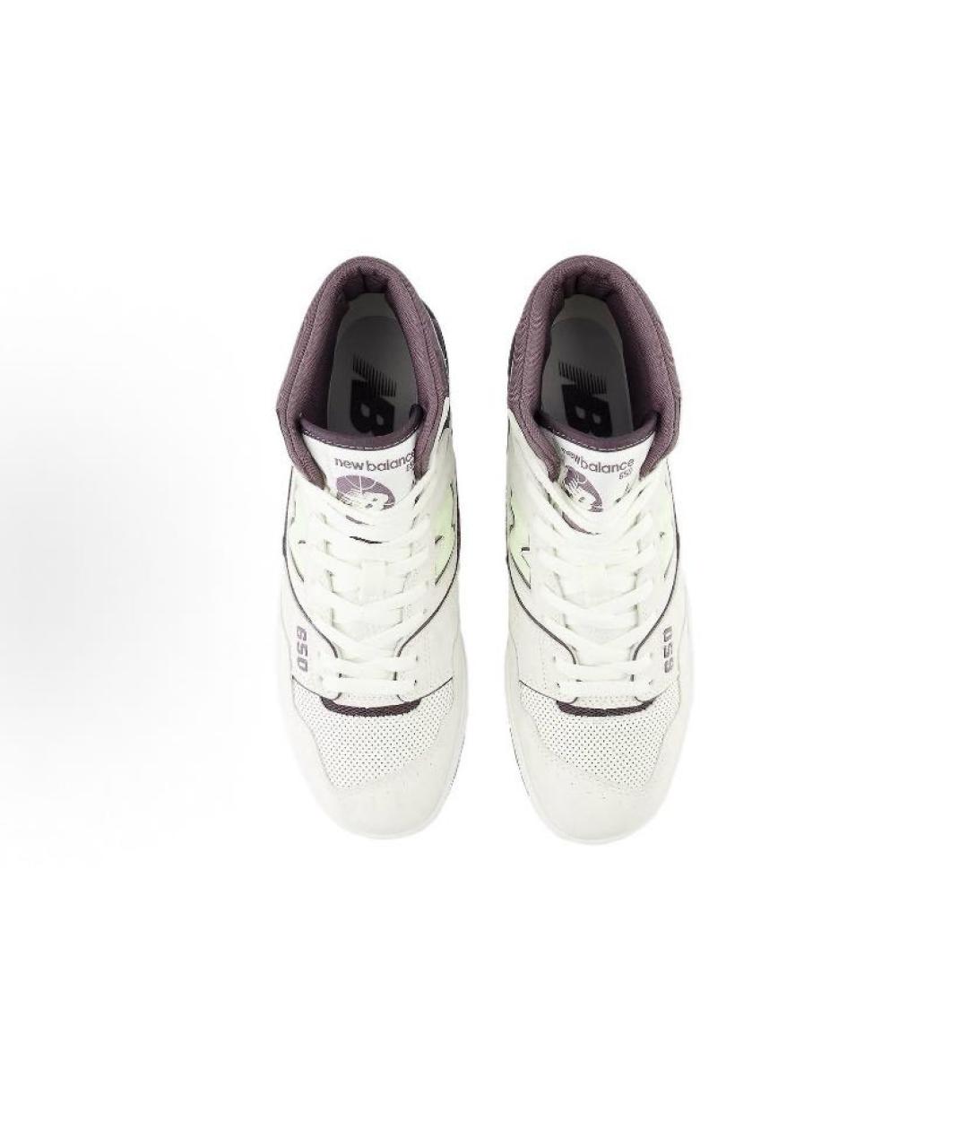 NEW BALANCE Бежевые кожаные высокие кроссовки / кеды, фото 5