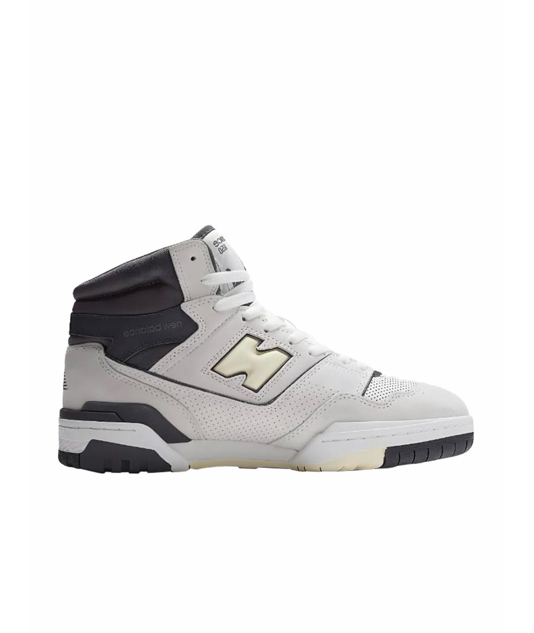 NEW BALANCE Бежевые кожаные высокие кроссовки / кеды, фото 1