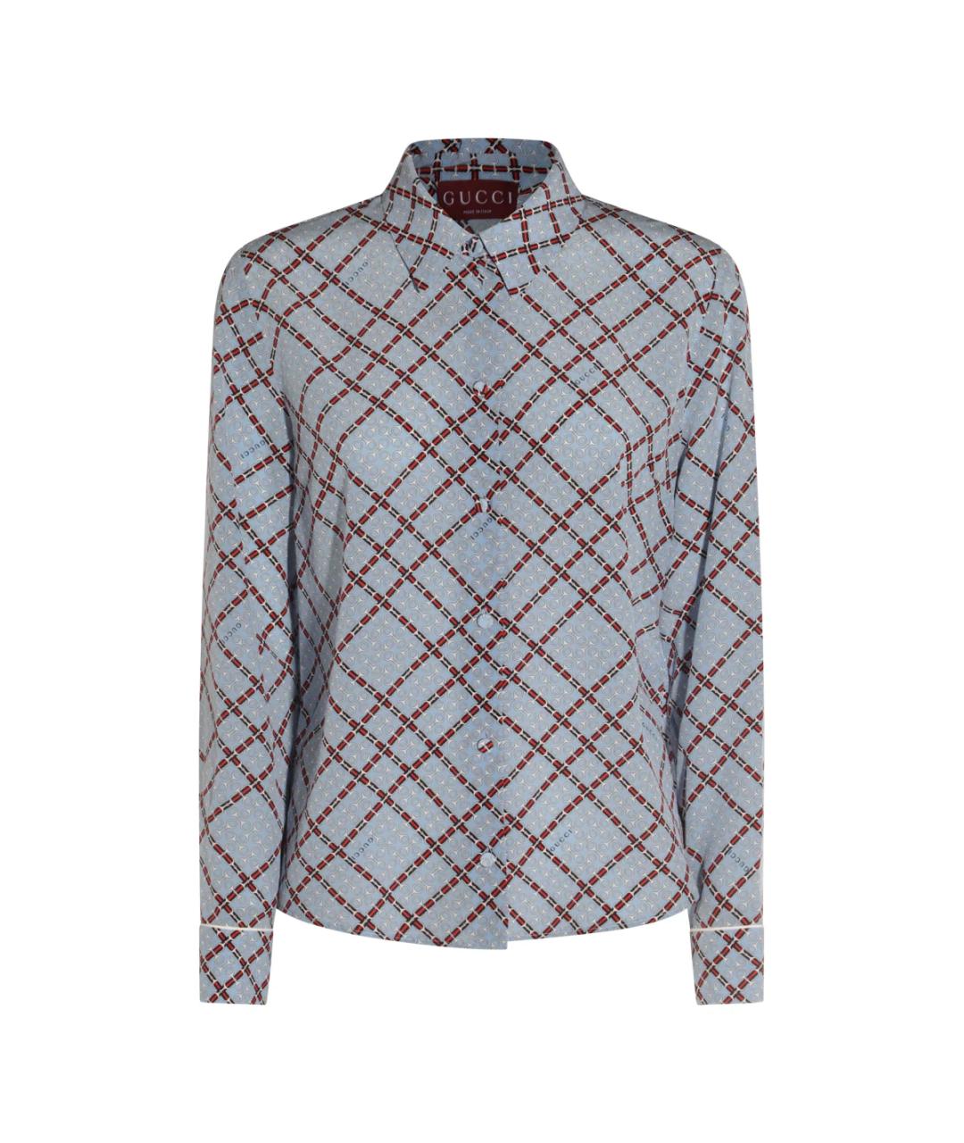 GUCCI Мульти шелковая рубашка, фото 1