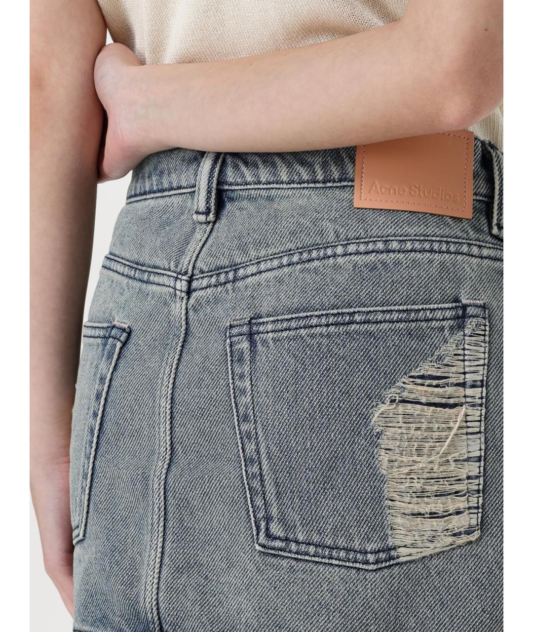 ACNE STUDIOS Синяя деним юбка мини, фото 5