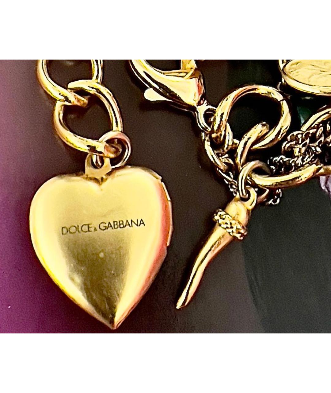 DOLCE&GABBANA Золотой латунный браслет, фото 3