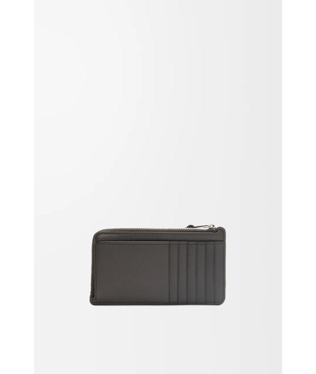 LOEWE Антрацитовый кожаный кардхолдер, фото 2