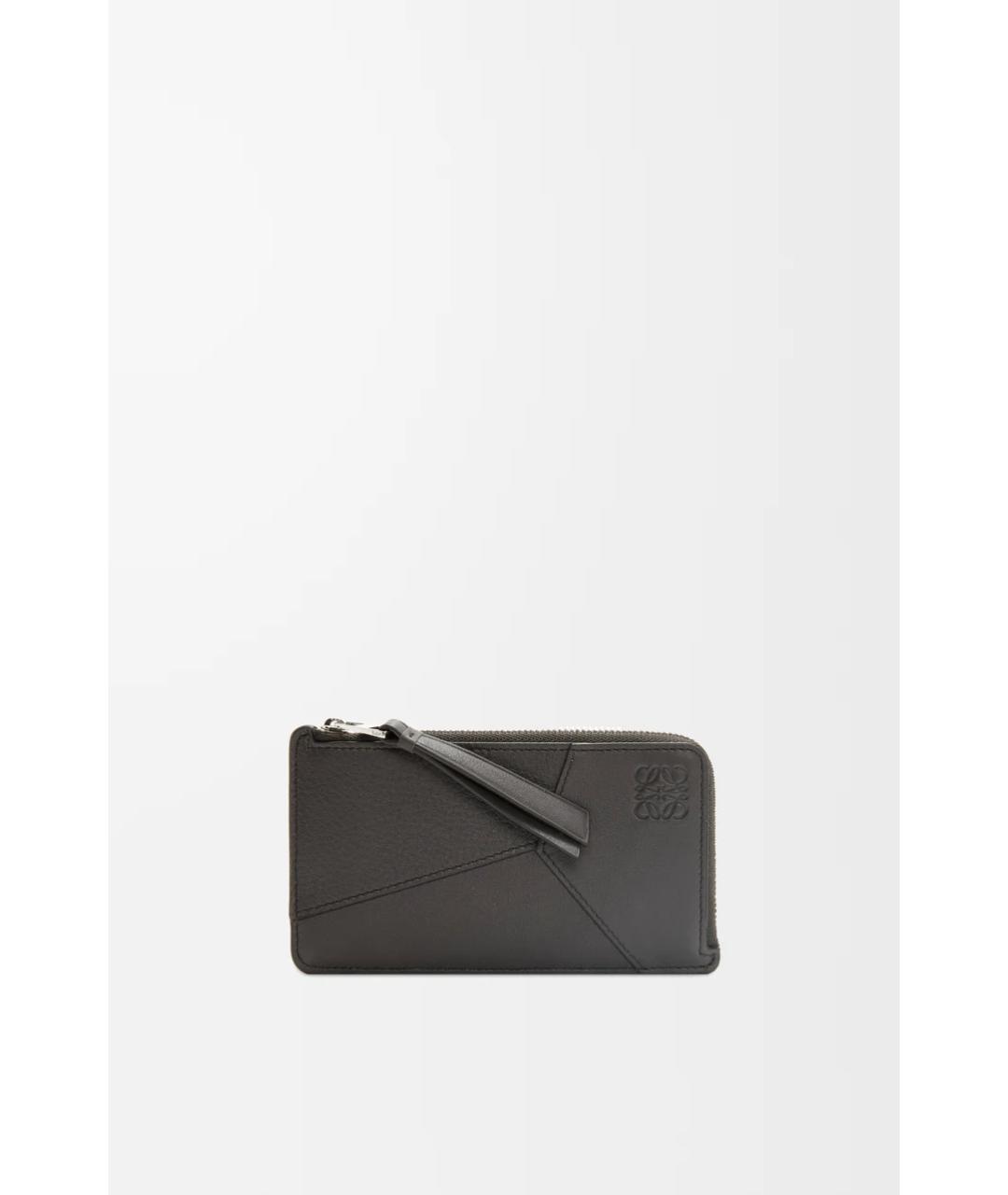 LOEWE Антрацитовый кожаный кардхолдер, фото 5