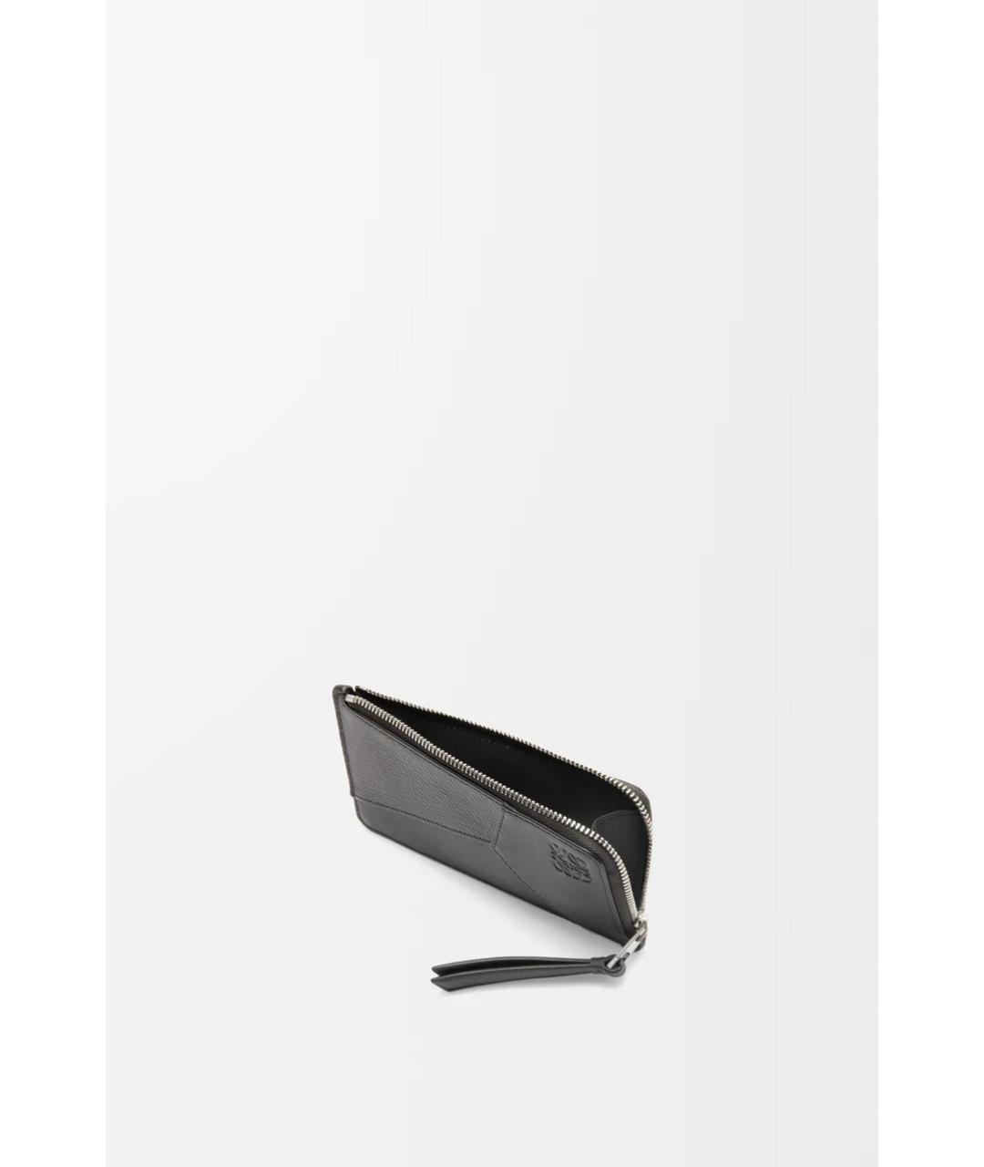 LOEWE Антрацитовый кожаный кардхолдер, фото 3