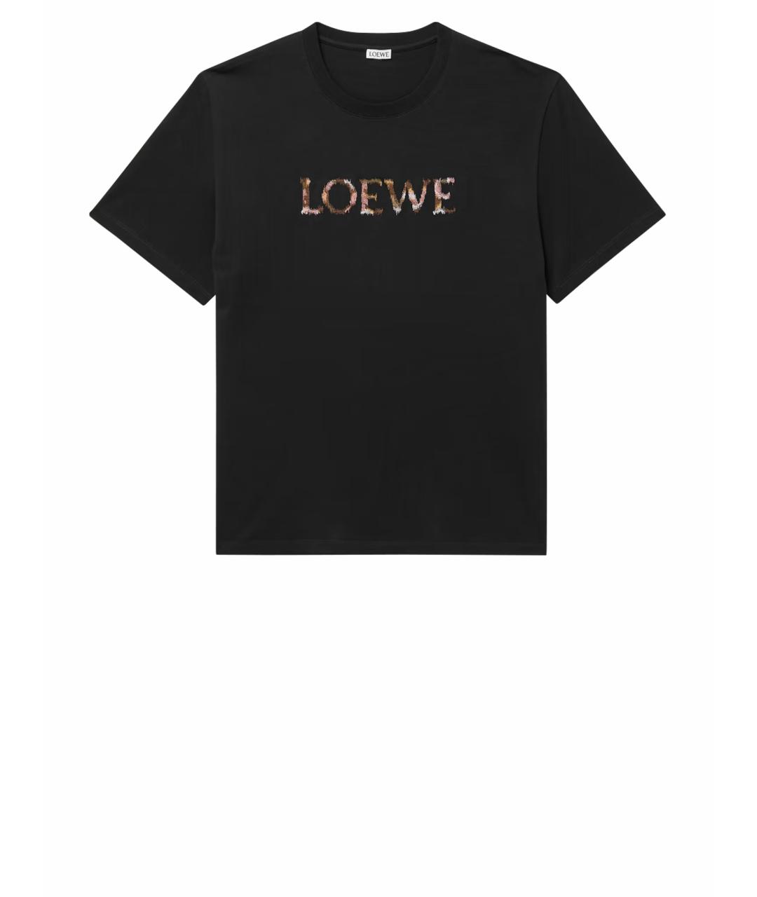 LOEWE Черная хлопковая футболка, фото 1