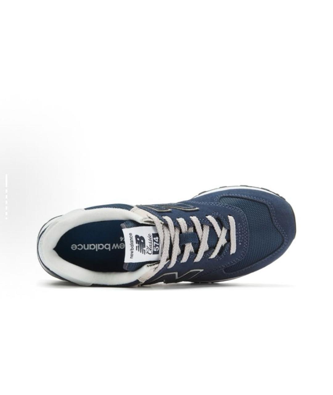 NEW BALANCE Темно-синие замшевые низкие кроссовки / кеды, фото 4