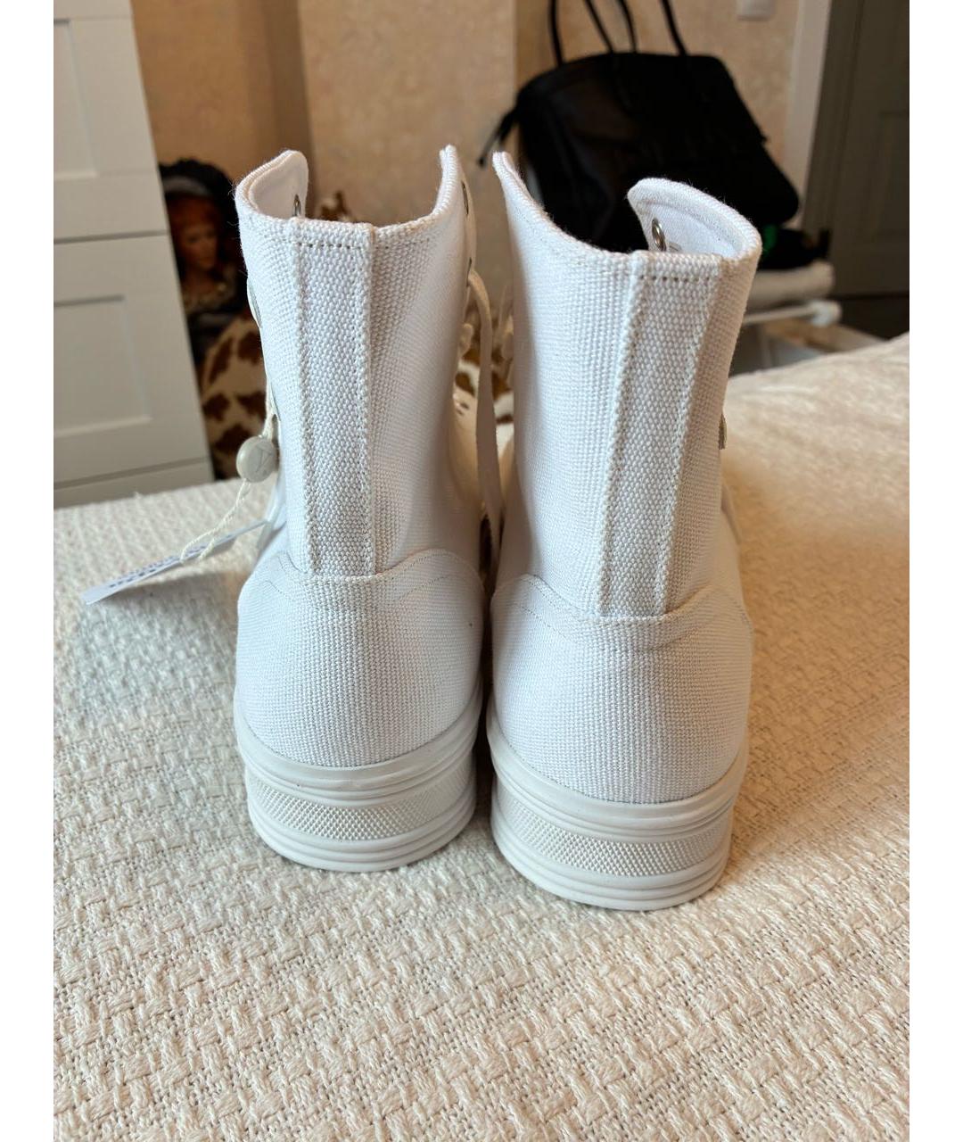 CELINE Белые текстильные кеды, фото 4