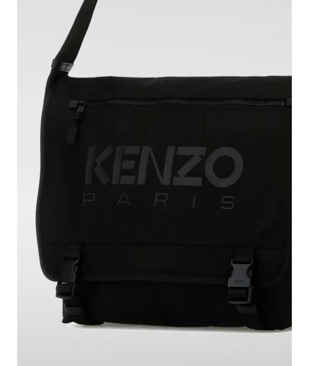 KENZO Черная синтетическая сумка на плечо, фото 3