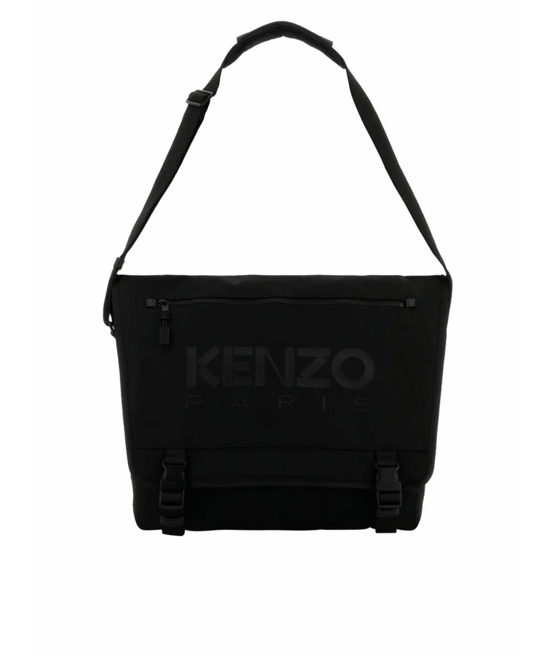 KENZO Черная синтетическая сумка на плечо, фото 1