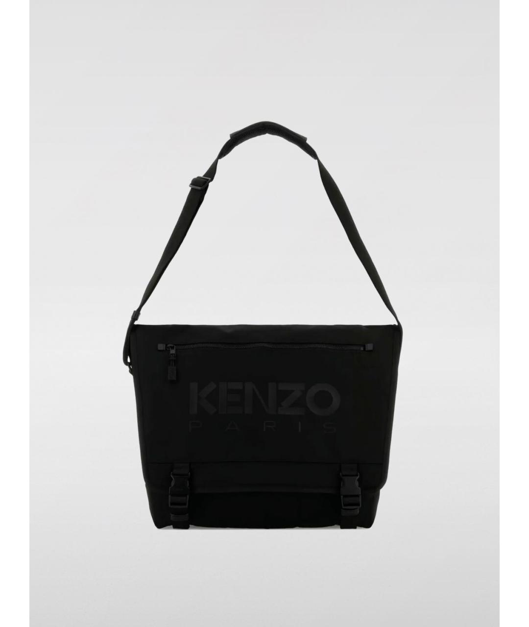 KENZO Черная синтетическая сумка на плечо, фото 4