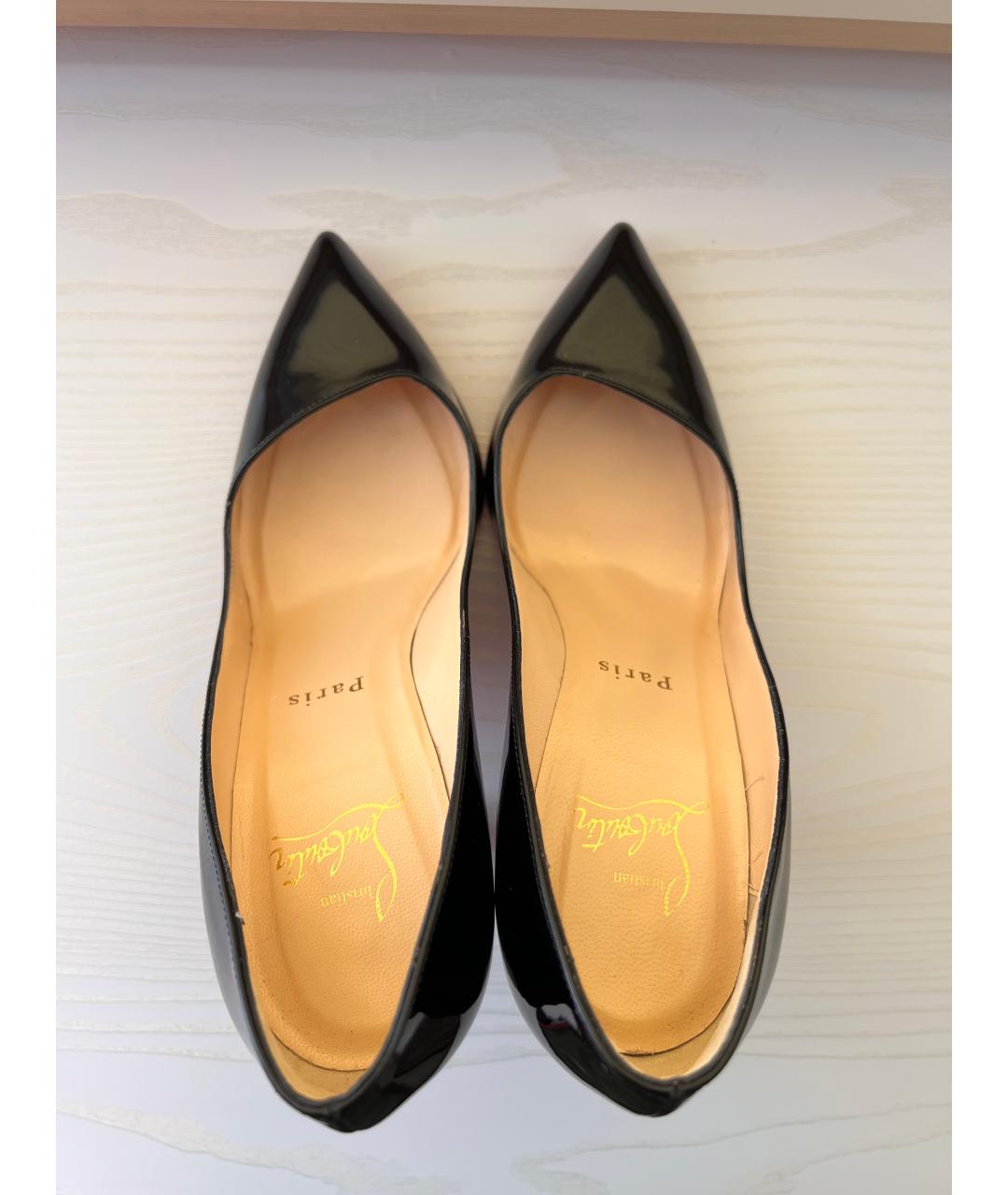CHRISTIAN LOUBOUTIN Черные туфли из лакированной кожи, фото 3
