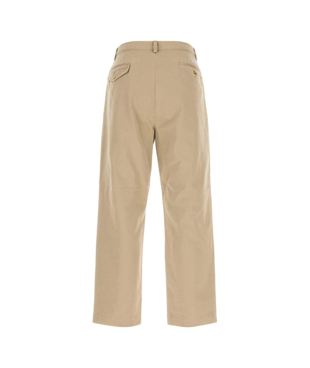 POLO RALPH LAUREN Бежевые хлопковые повседневные брюки, фото 2