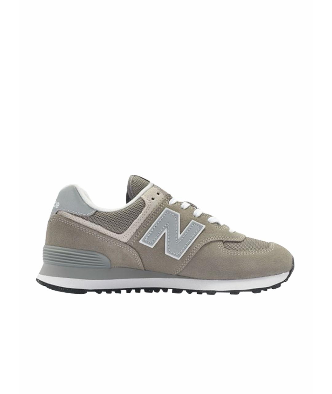 NEW BALANCE Серые замшевые низкие кроссовки / кеды, фото 1