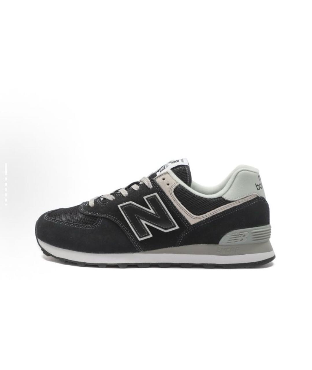 NEW BALANCE Черные замшевые низкие кроссовки / кеды, фото 3