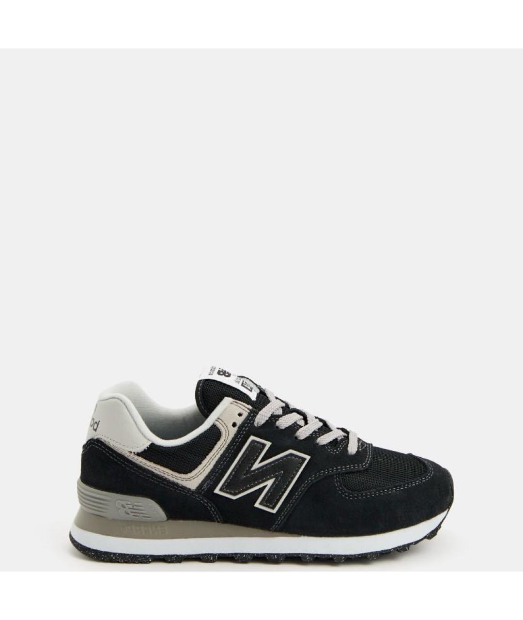 NEW BALANCE Черные замшевые низкие кроссовки / кеды, фото 2