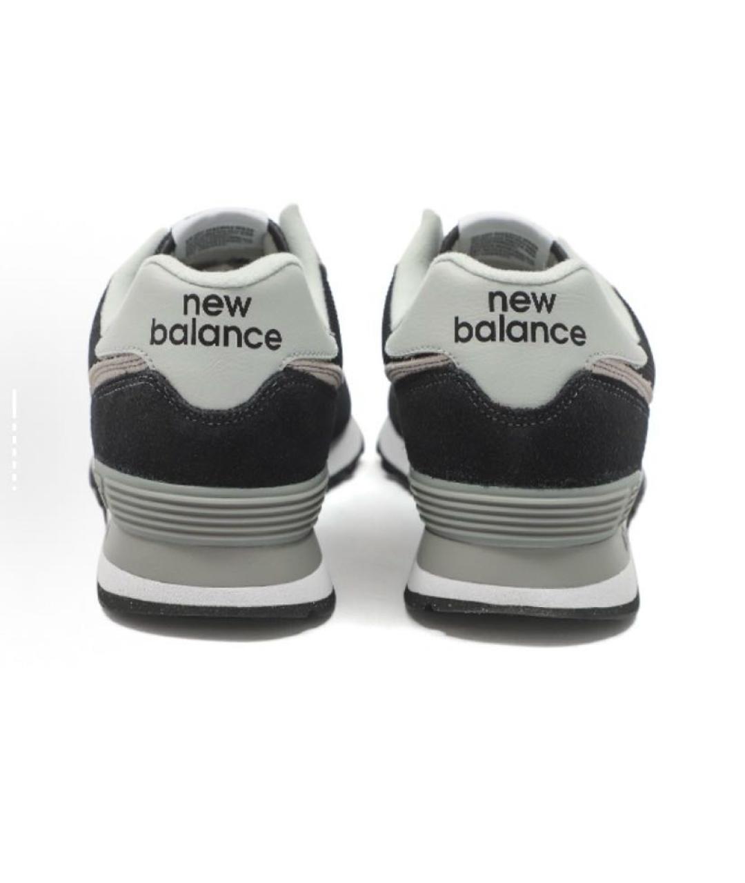 NEW BALANCE Черные замшевые низкие кроссовки / кеды, фото 5