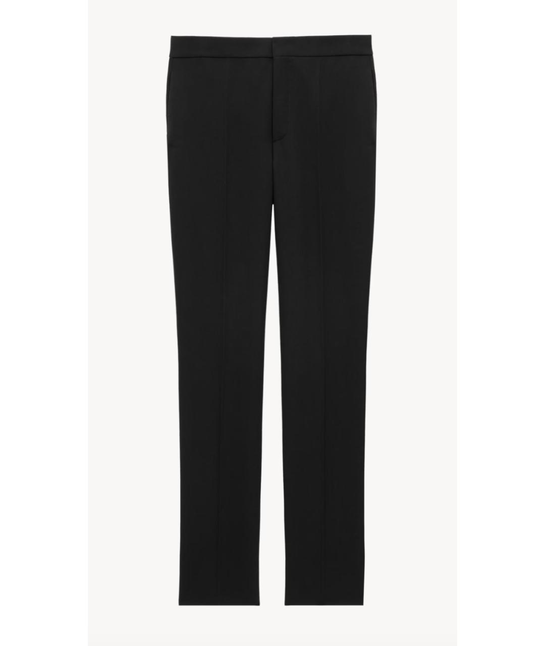 SAINT LAURENT Черные шерстяные классические брюки, фото 7