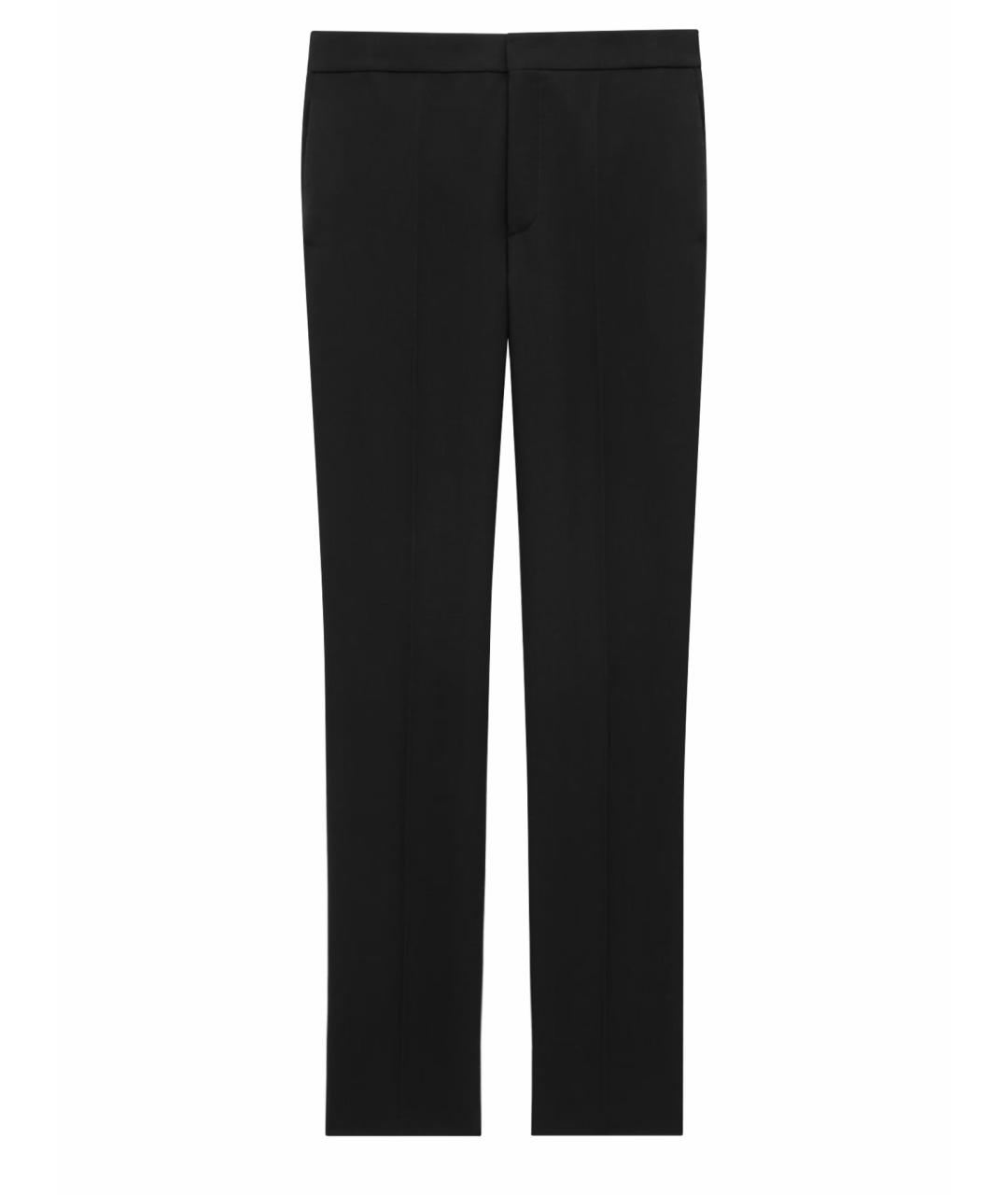 SAINT LAURENT Черные шерстяные классические брюки, фото 1