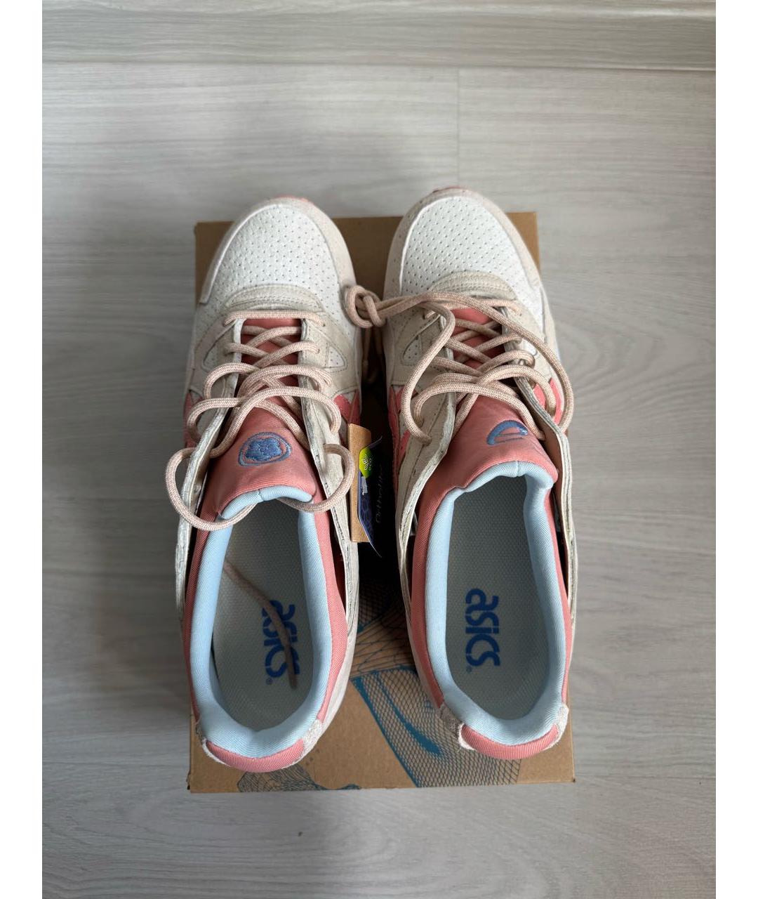 ASICS Бежевые замшевые низкие кроссовки / кеды, фото 3
