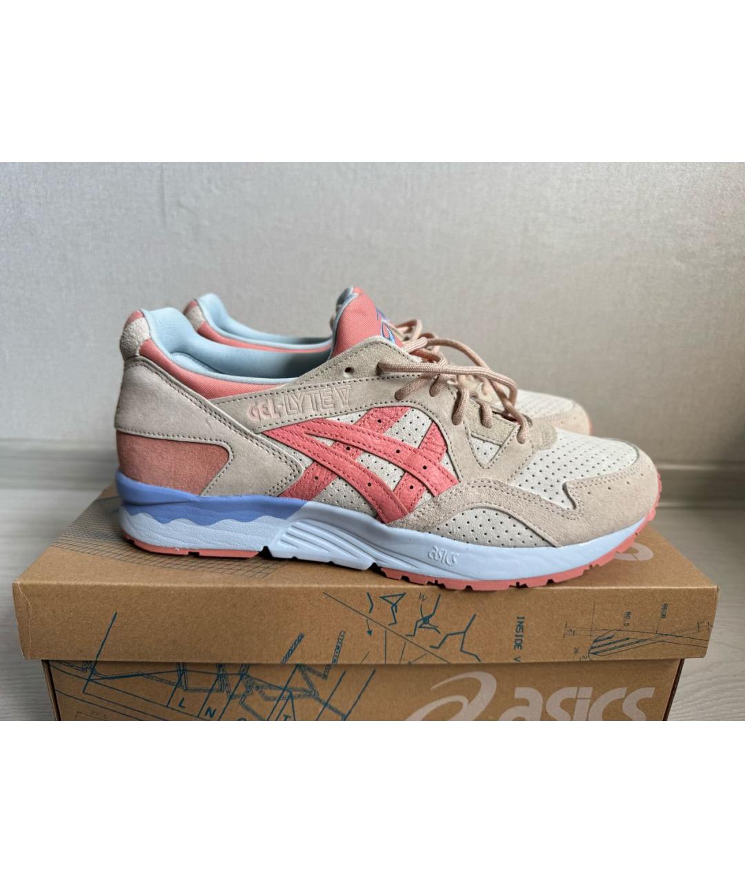 ASICS Бежевые замшевые низкие кроссовки / кеды, фото 8