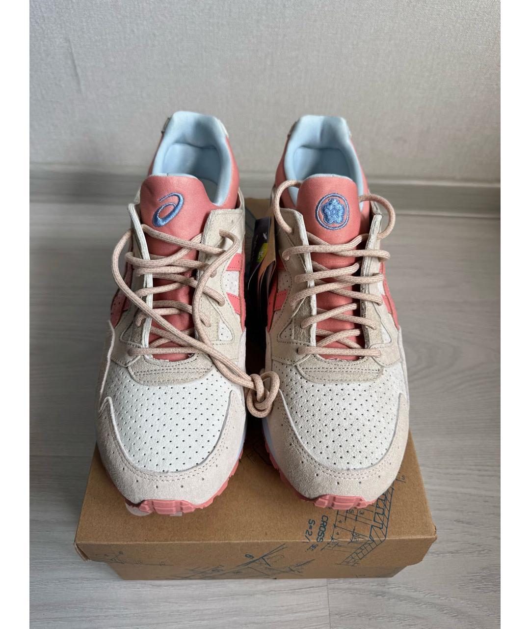ASICS Бежевые замшевые низкие кроссовки / кеды, фото 2
