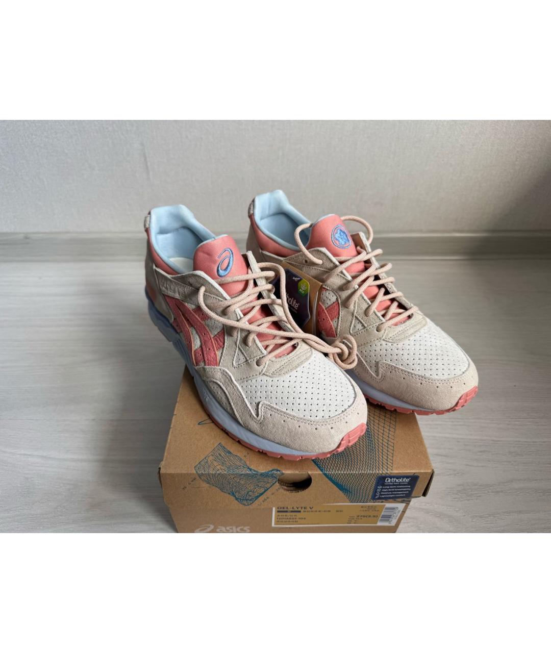 ASICS Бежевые замшевые низкие кроссовки / кеды, фото 5