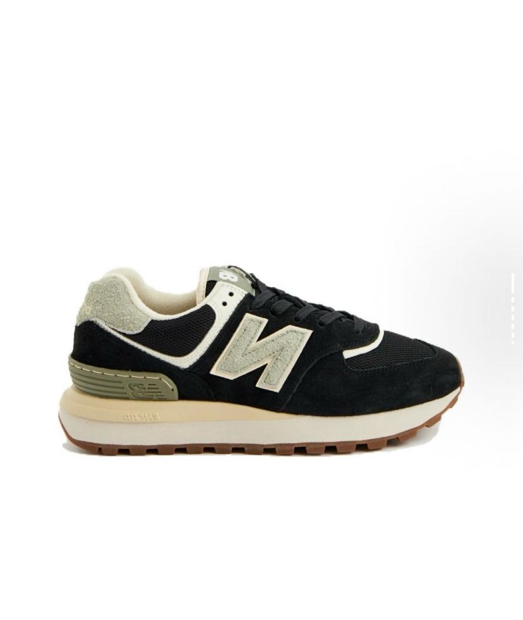 NEW BALANCE Черные замшевые низкие кроссовки / кеды, фото 4