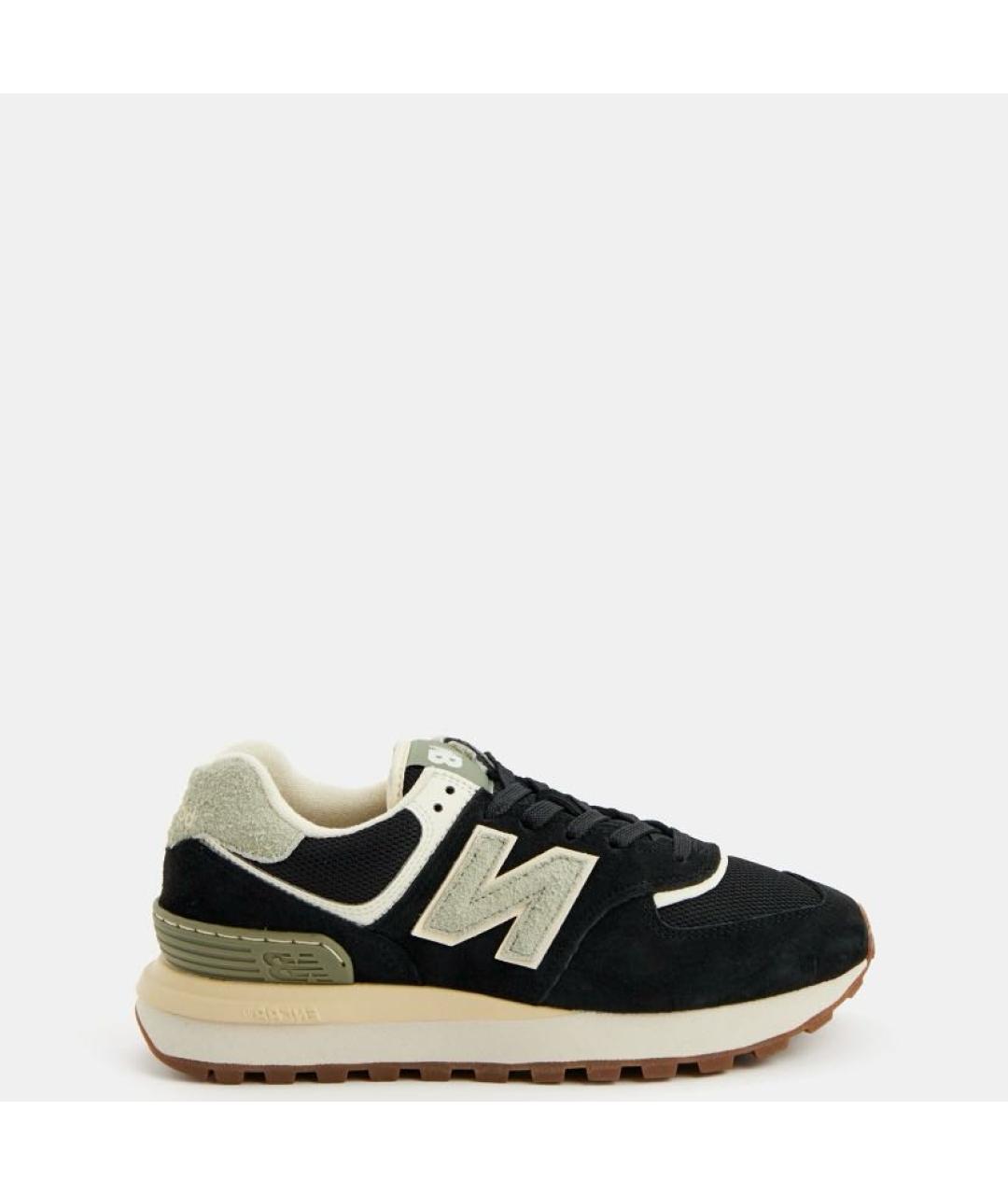 NEW BALANCE Черные замшевые низкие кроссовки / кеды, фото 2