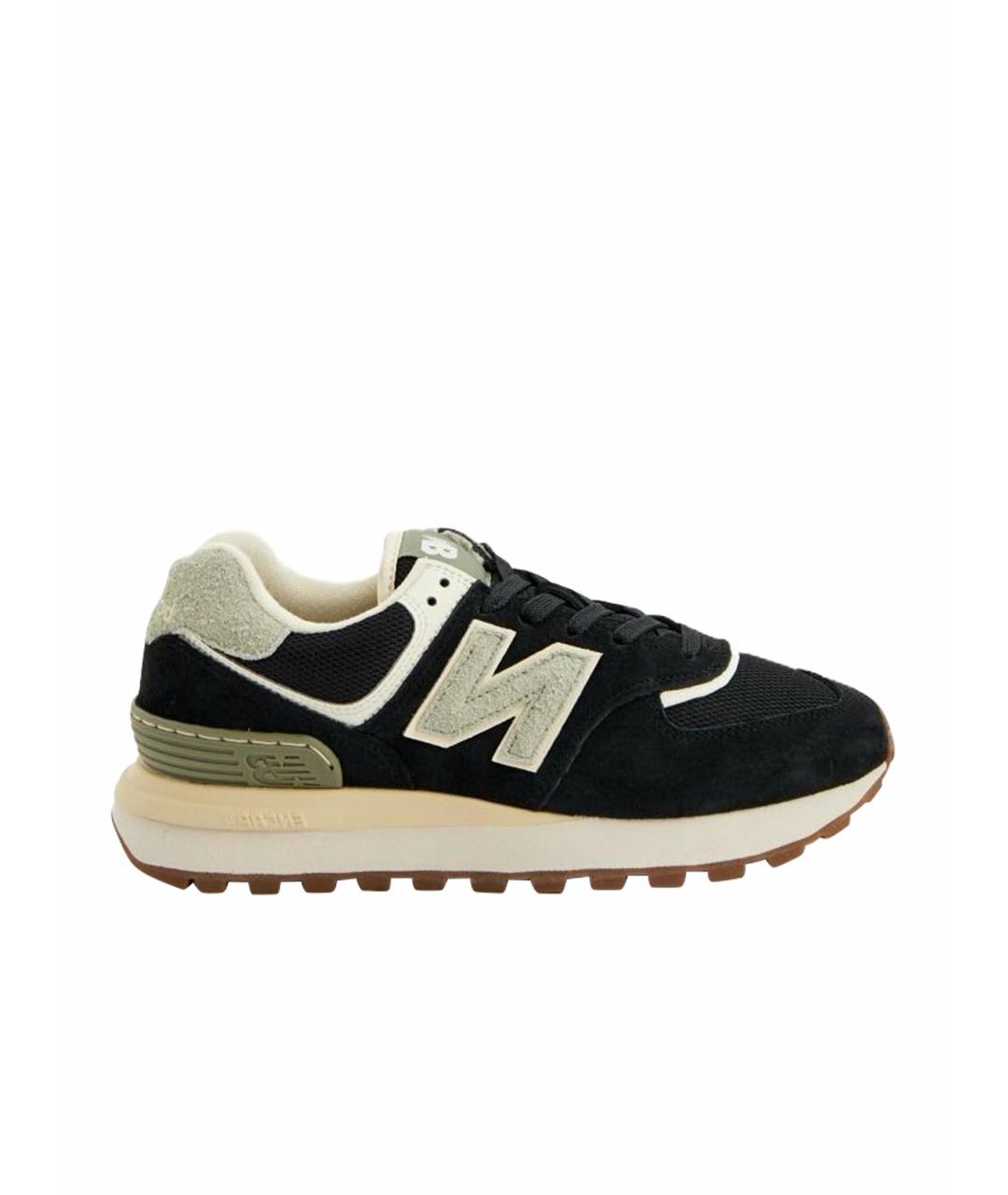 NEW BALANCE Черные замшевые низкие кроссовки / кеды, фото 1