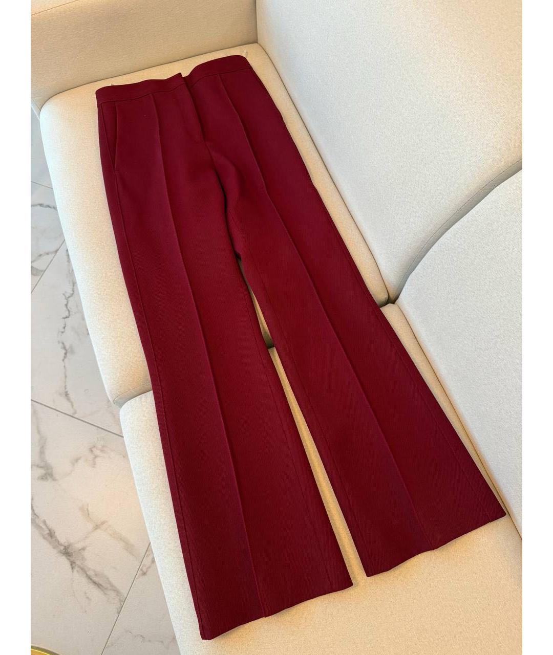 CELINE Бордовый шерстяной костюм с брюками, фото 2