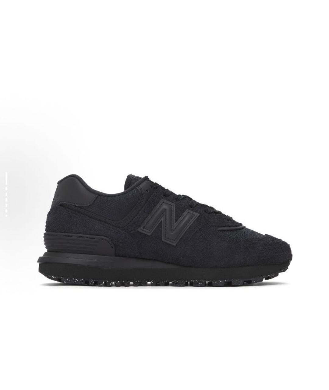 NEW BALANCE Черные замшевые низкие кроссовки / кеды, фото 7
