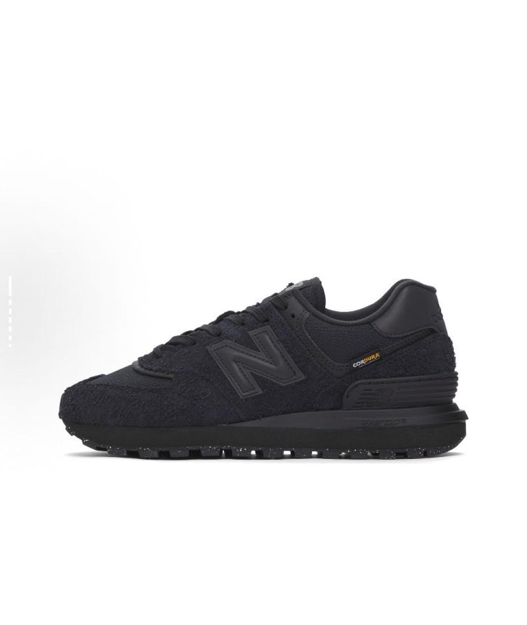 NEW BALANCE Черные замшевые низкие кроссовки / кеды, фото 3