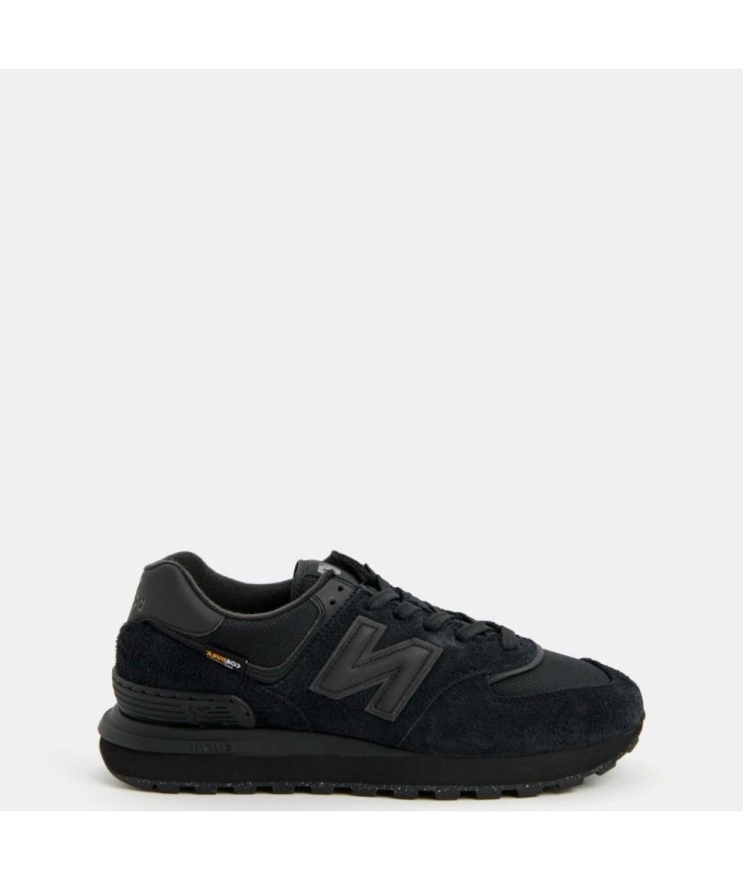 NEW BALANCE Черные замшевые низкие кроссовки / кеды, фото 2