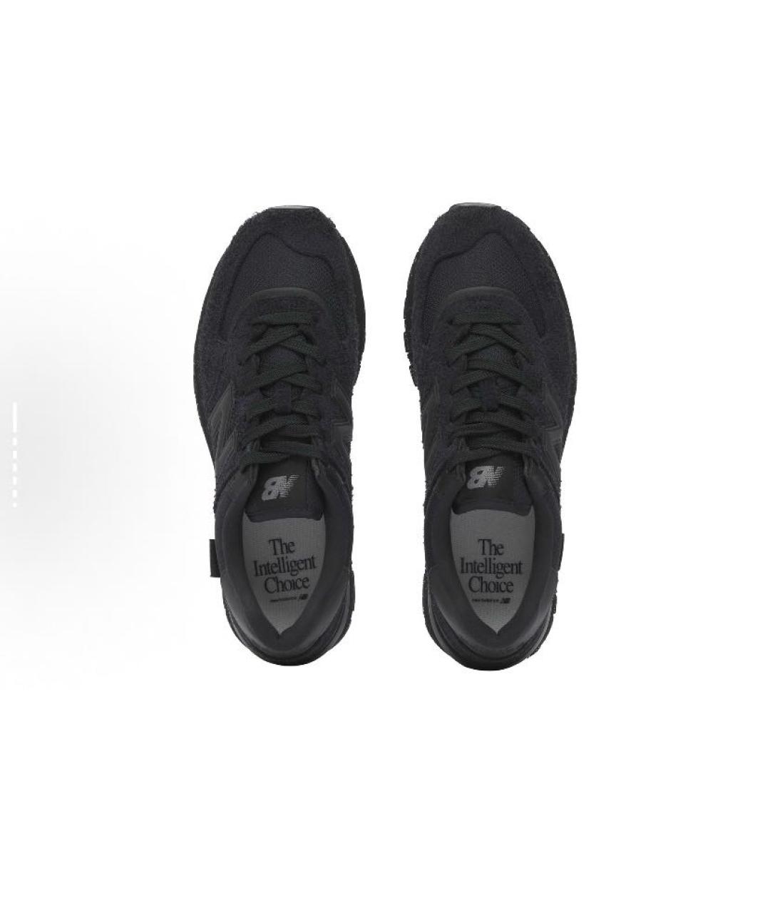 NEW BALANCE Черные замшевые низкие кроссовки / кеды, фото 5