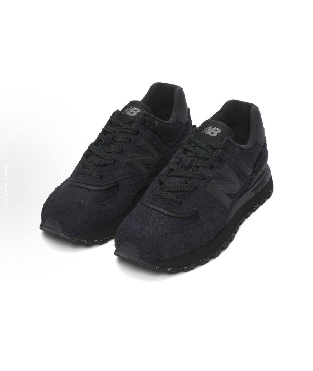 NEW BALANCE Черные замшевые низкие кроссовки / кеды, фото 4