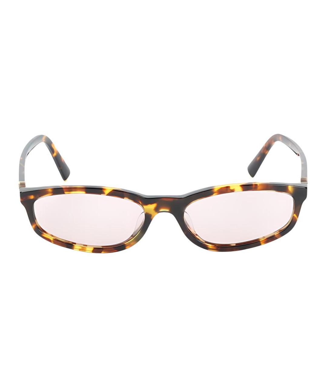 MIU MIU Коричневые пластиковые солнцезащитные очки, фото 3