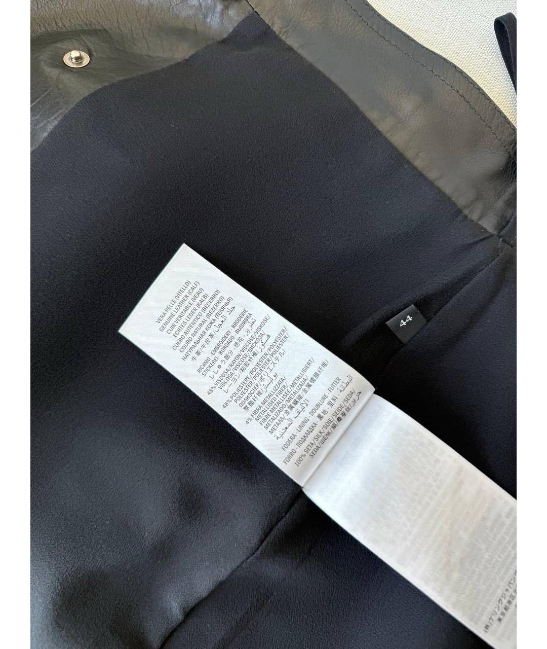 GUCCI Черная кожаная юбка мини, фото 4