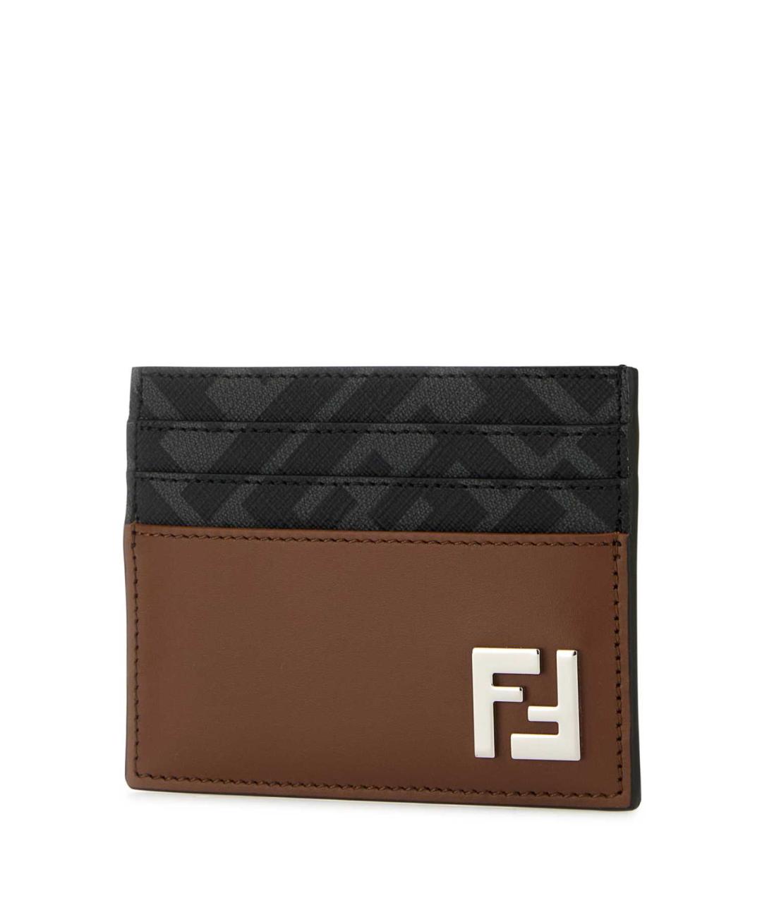 FENDI Коричневый кожаный кардхолдер, фото 2